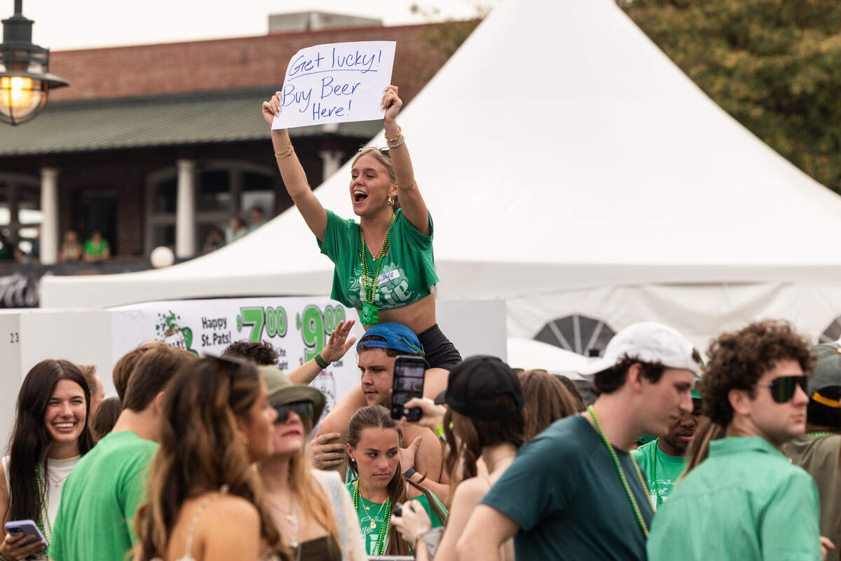 Breakers Bar & Grill is open during the St. Pat’s in Five Points festival in Columbia, South Carolina on Saturday, March 15, 2025.