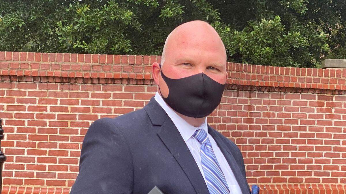 Marijuana smuggler and ex-SEAL James Dennis “JD” Smith leaves the Columbia federal courthouse after being sentenced to prison.