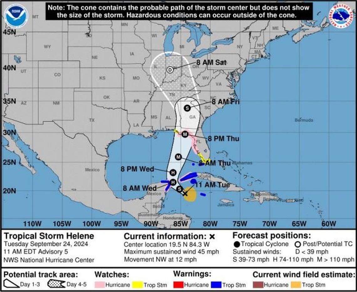 Tropical Storm Helene’s track brings it to South Carolina.