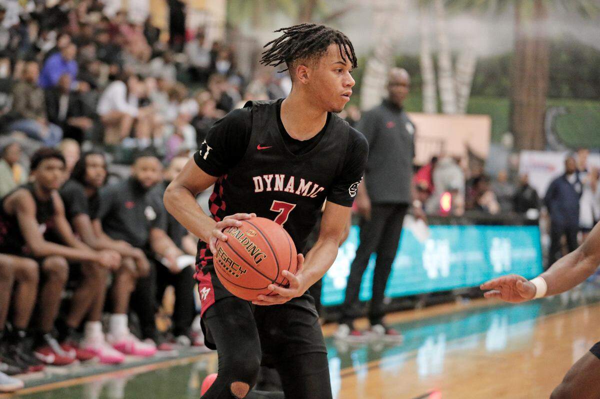 Jermaine O’Neal Jr. and Dynamic Prep take part in the 2023 Chick-fil-A Classic basketball tournament.