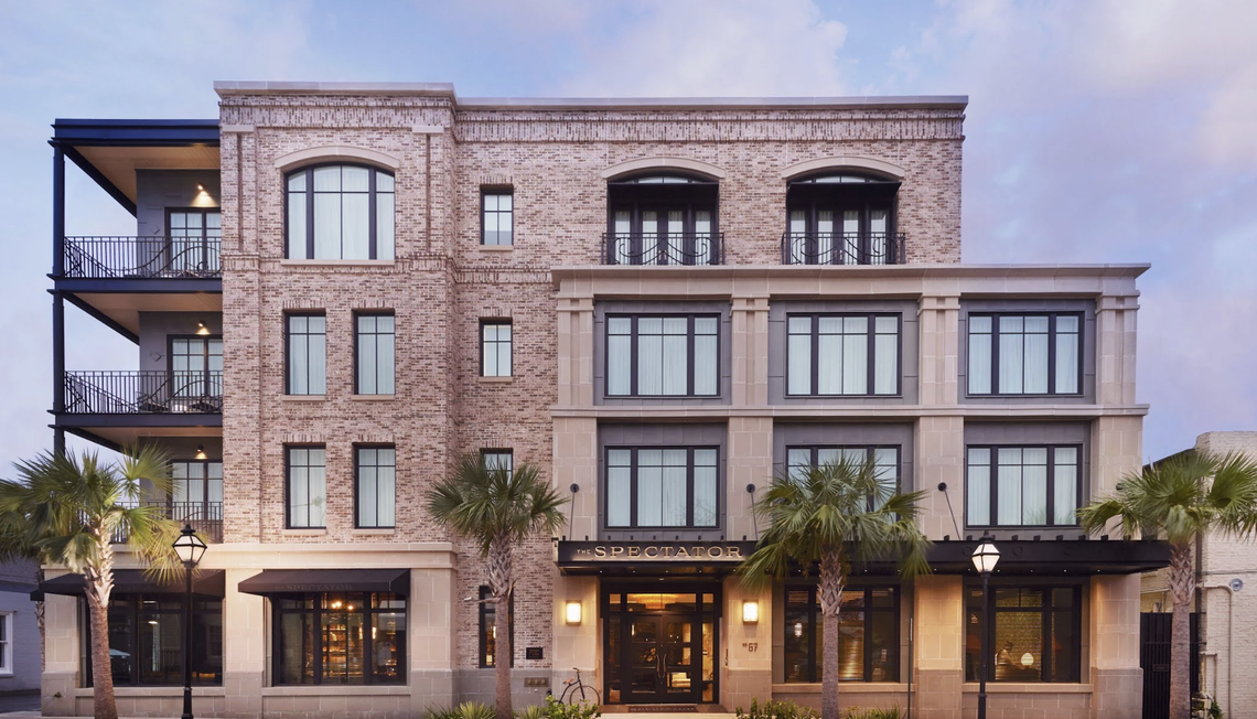 The Spectator Hotel in Charleston was listed as No. 12 in the U.S. by TripAdvisor readers.