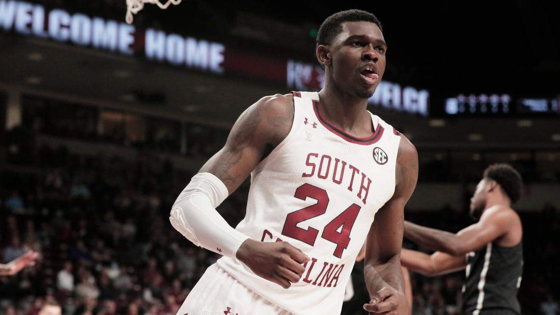 South Carolina’s Keyshawn Bryant 24 plays Mississippi State on Wednesday, February 23, 2022.