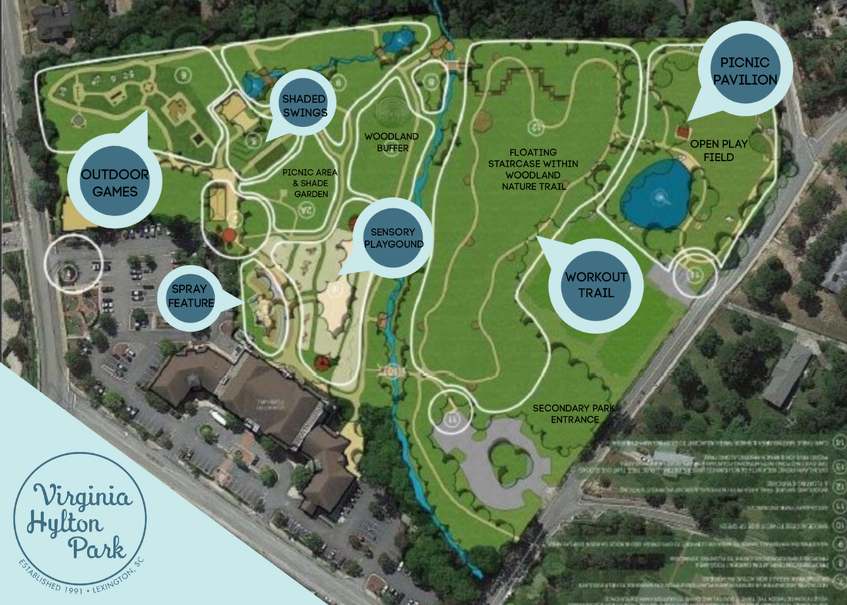 A rendering of planned upgrades to Lexington’s Virginia Hylton Park.