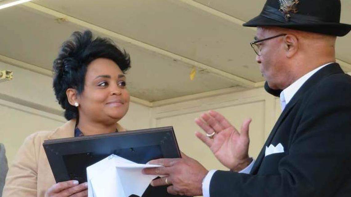 Ivory Mathews, left, was named executive director of Columbia Housing on Thursday, June 18.