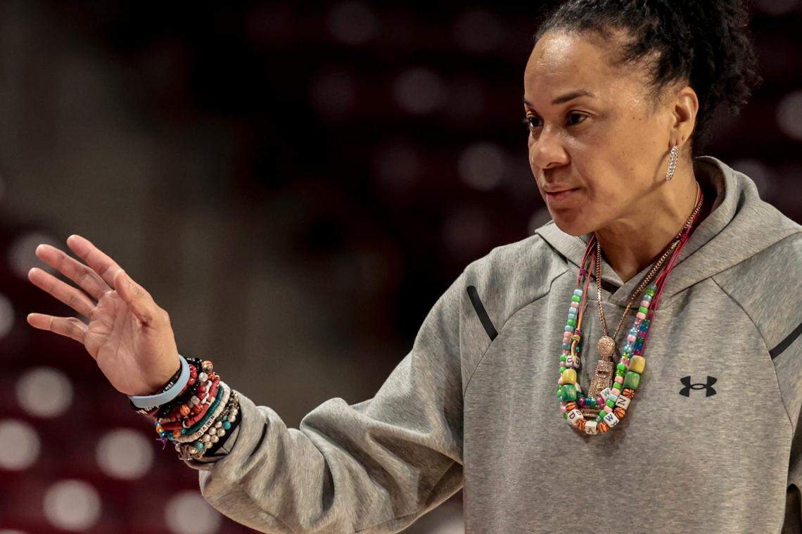 University of South Carolina Head Coach Dawn Staley wears bracelets and necklaces that were gifts. Many are from children who are dealing with medical conditions. “They give me perspective,” Staley says. “Not everyone has it so good.”