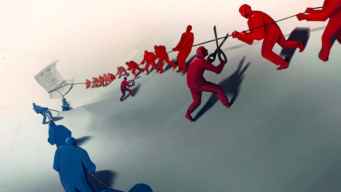 Republican House Divided Illustration