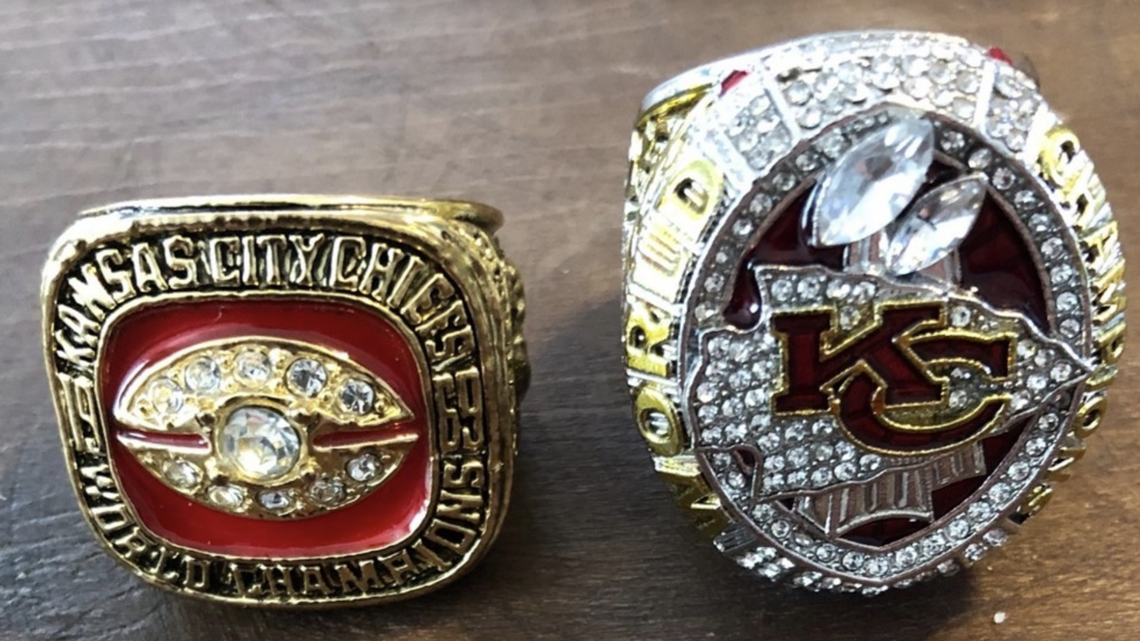 Two Kansas City Chiefs rings were among dozens of fake Super Bowl and other sports seized from an Anderson collectibles shop.