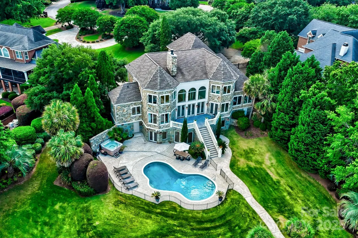 The saltwater pool and all 3.5 stories of 1252 Morning Shore Drive in Lexington, S.C.