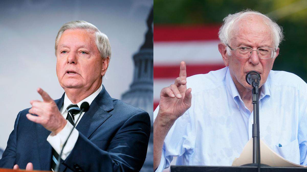 U.S. Sen. Lindsey Graham, R-S.C., and U.S. Sen. Bernie Sanders, I-Vt.