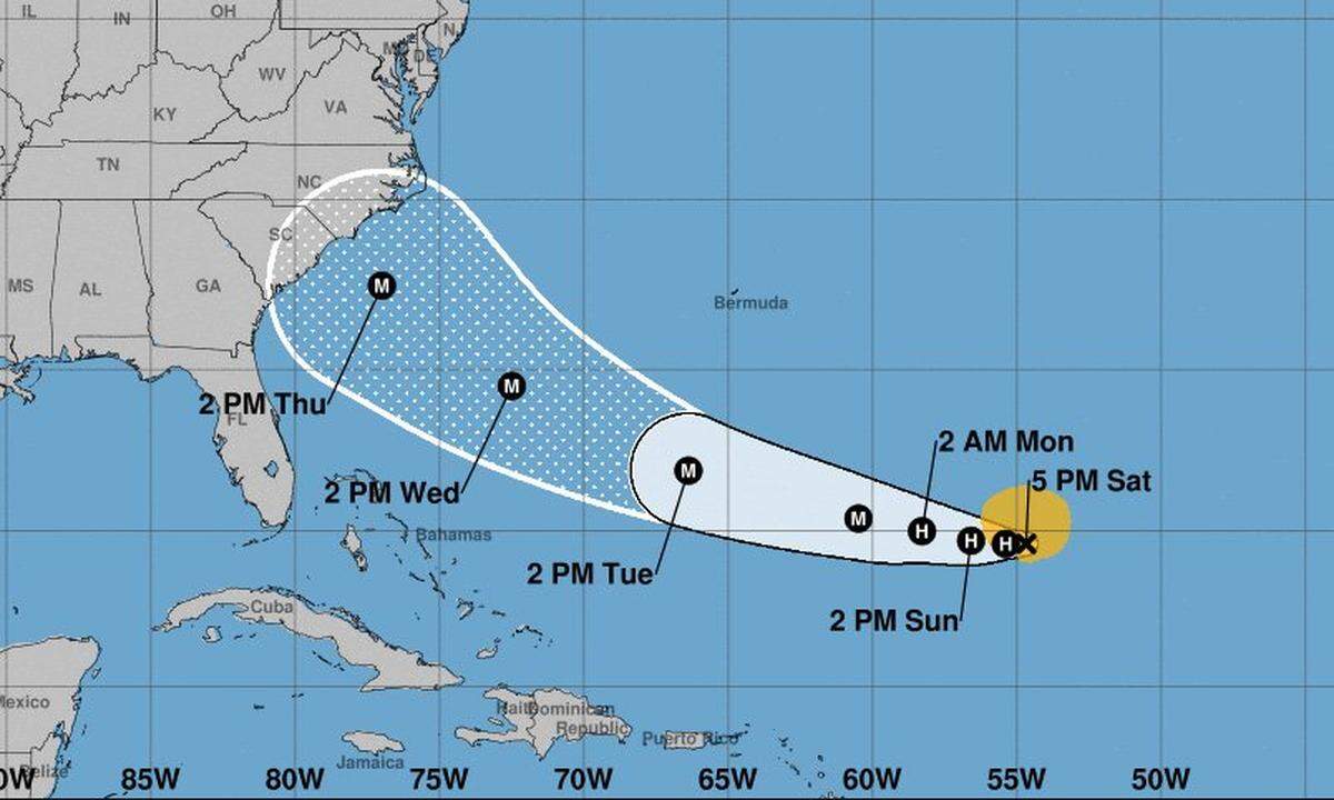 The update on the projected path for Hurricane Florence.