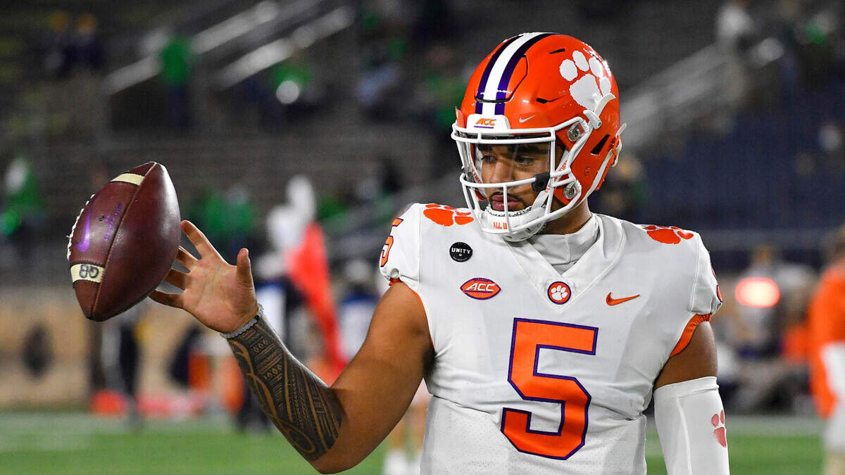 Sophomore D.J. Uiagalelei is set to replace Trevor Lawrence at quarterback for Clemson in 2021.