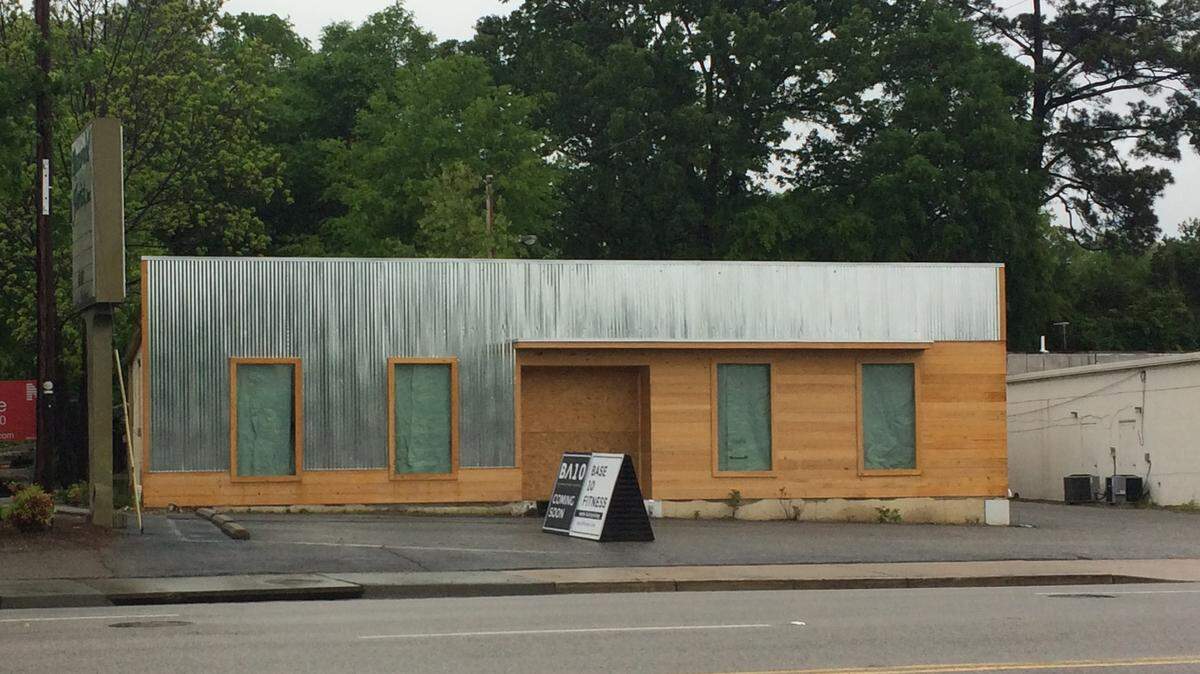 The former Rosewood Florist building on Rosewood Drive is being renovated to house Base 10 Fitness.