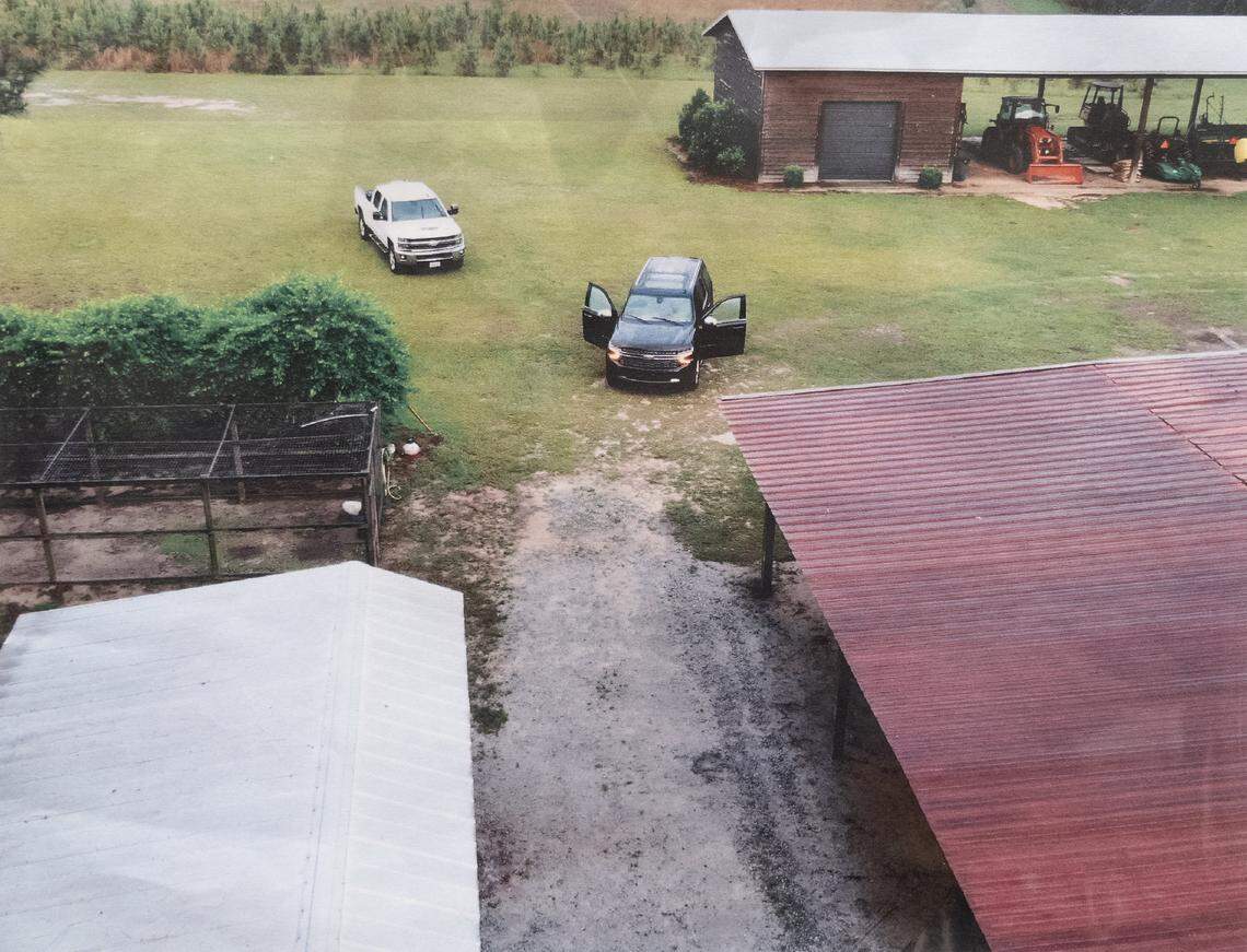 Drone footage captured by the Colleton County Sheriff’s Office of the kennels at Moselle.