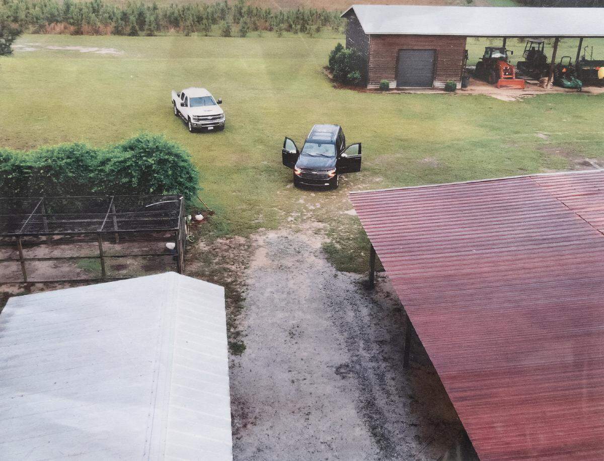 Drone footage captured by the Colleton County Sheriff’s Office of the kennels at Moselle.