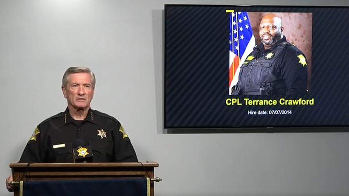 Richland County Sheriff Leon Lott identifies Cpl. Terrence Crawford as the deputy who was recently shot.