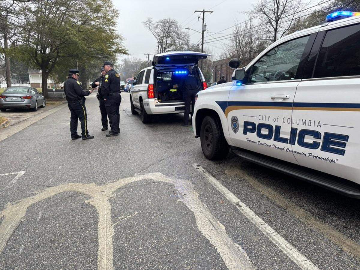 Police respond to a call about a suspicious package.
