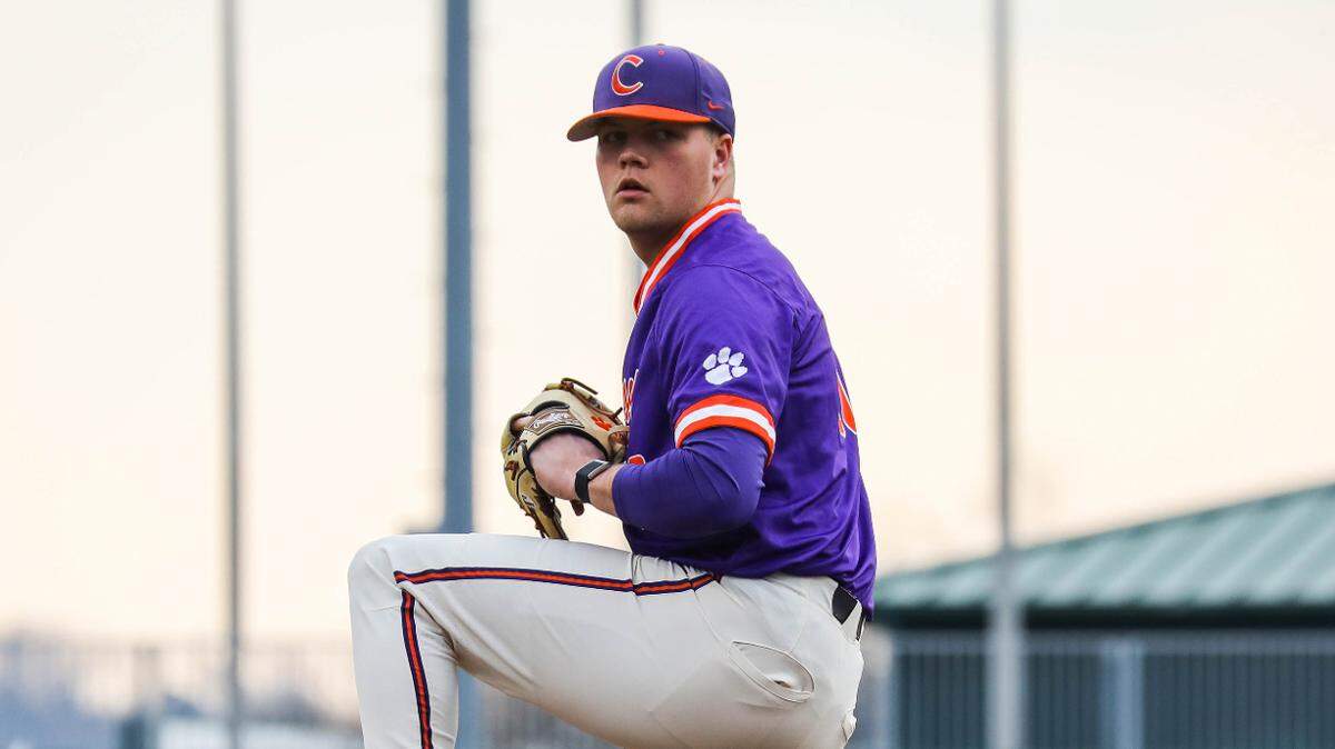 Clemson redshirt sophomore right-handed pitcher Mack Anglin has been named the Tigers’ Friday pitcher as they open the 2022 season against Indiana at Doug Kingsmore Stadium in Clemson.