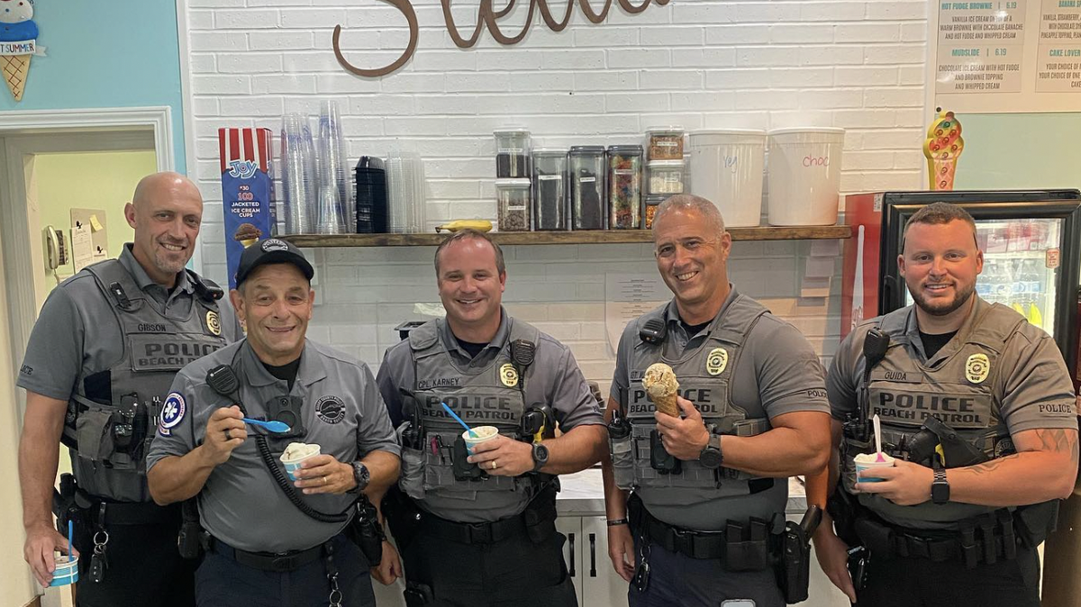 Horry County Police officers indulge in ice cream named for them — donuts and coffee flavored.