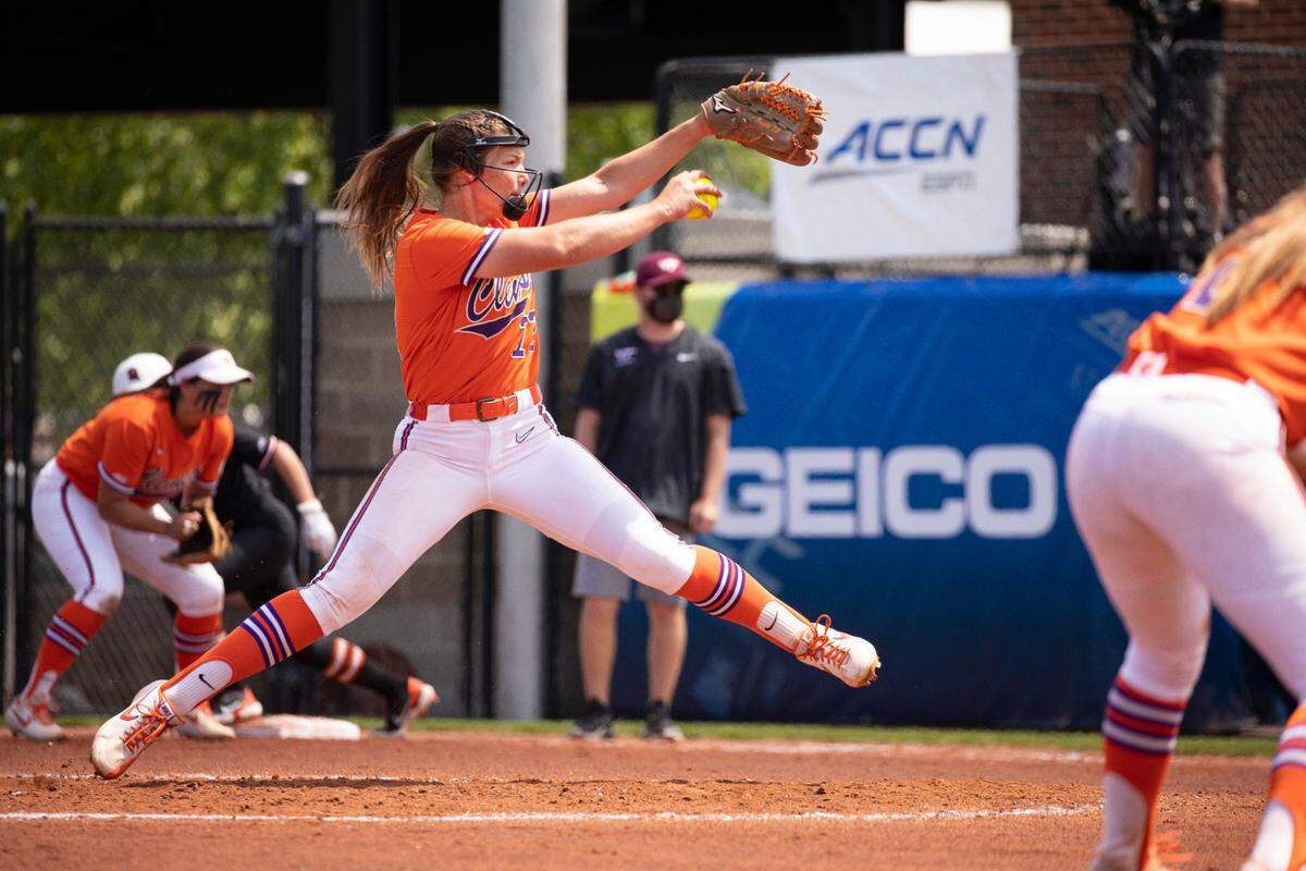 Clemson softball’s Valerie Cagle during the 2021 ACC tournament.