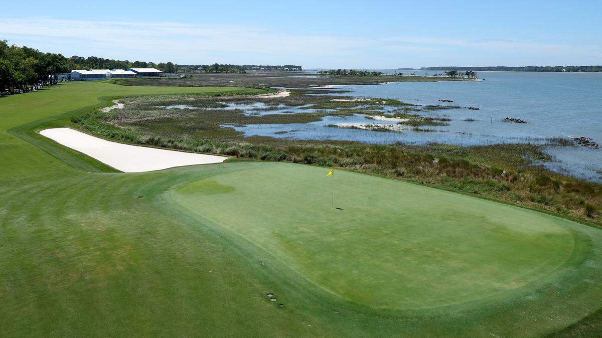 A general view of the 18th hole at Harbour Town Golf Links in Hilton Head. The South Carolina Golf Course Rankings Panel slotted Harbour Town second on this year’s list of classic golf courses in South Carolina.