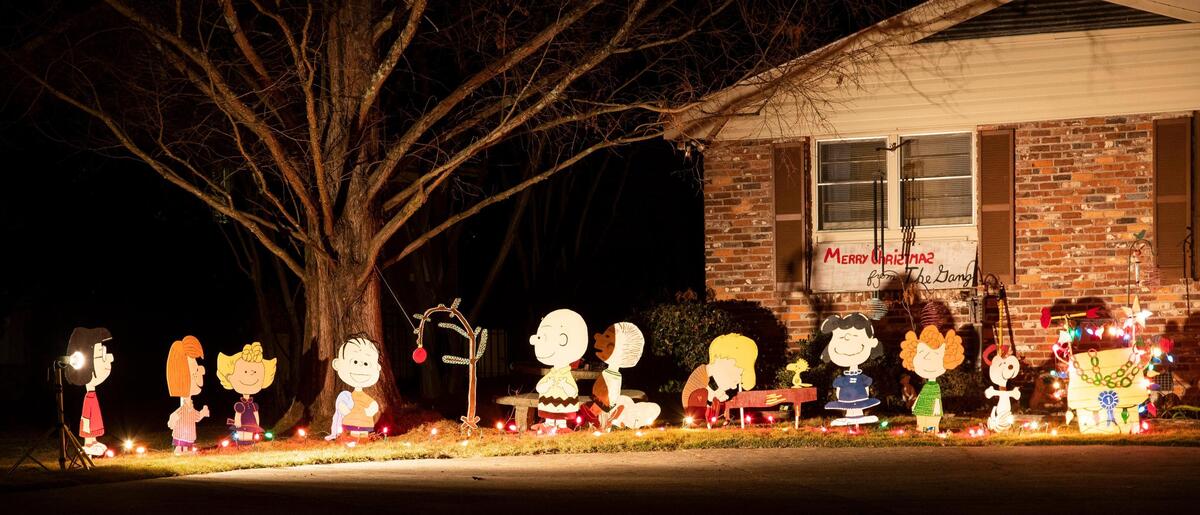 A holiday light display on on Devereaux Road in Columbia, South Carolina on Wednesday, December 23, 2020.