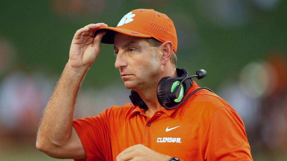 Dabo Swinney and Clemson are ranked No. 2 in the latest College Football Playoff rankings.