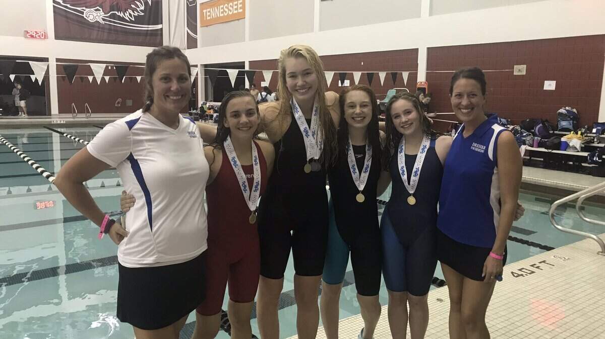 The he Dreher girls foursome of Jane Koch, Hannah Ammons, Eleanor Wachtel and Hayley Mason won the 200-yard freestyle at Class 4A state championships.