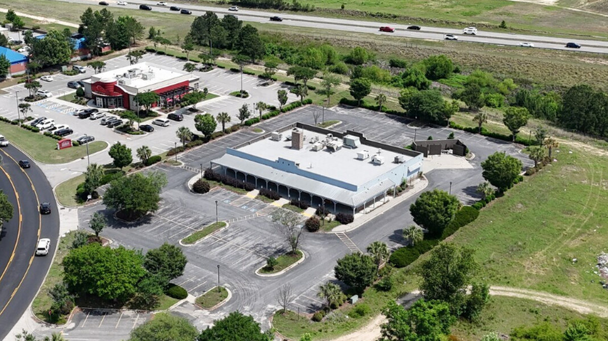 The former Cracker Barrel building at 253 Forum Drive is up for sale at the Village at Sandhill. Asking price is $2.7 million.