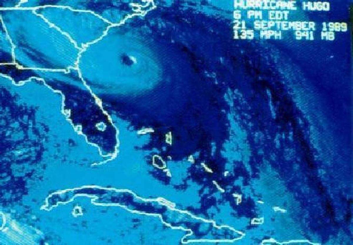 Hugo approaching South Carolina, September 21, 1989.