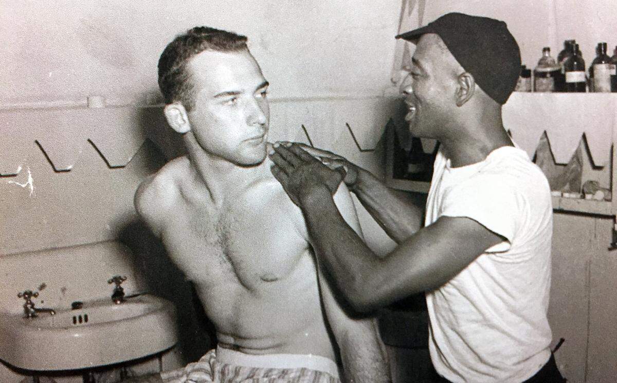Lou Sossamon at the University of South Carolina with trainer J.C. Sullivan