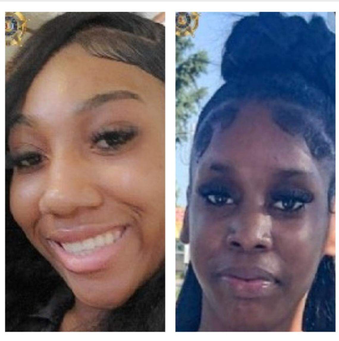 Teenagers Kha’lese Moni Benjamin, left, and Ny’keyra Shalonda Nathaniel were reported missing.
