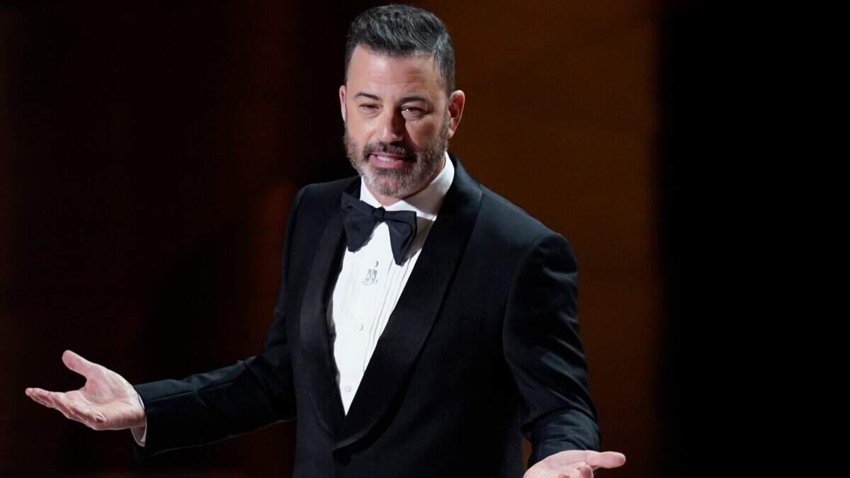 Jimmy Kimmel delivers the opening monologue during the 96th Oscars at the Dolby Theatre at Ovation Hollywood in Los Angeles on March 10, 2024.