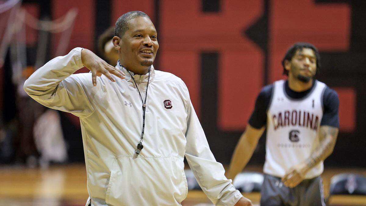South Carolina’s Lamont Paris during a summer men’s basketball practice on Tuesday, July 30, 2024 inside Carolina Coliseum.