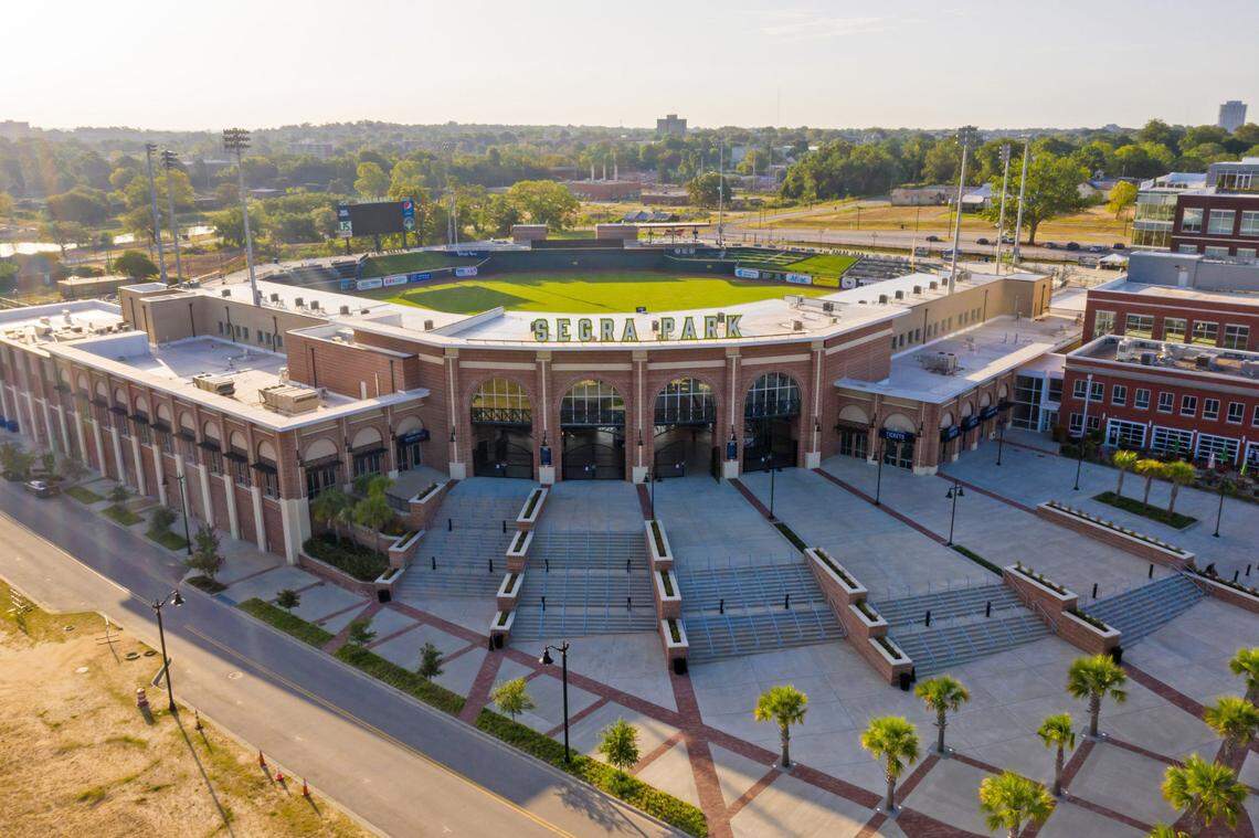 Segra Park in the BullStreet District originally opened as Spirit Communications Park in April, 2016.