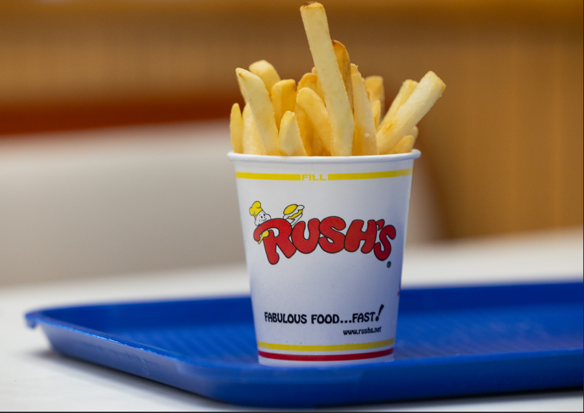 An order of straight-cut fries at Rush’s in West Columbia.