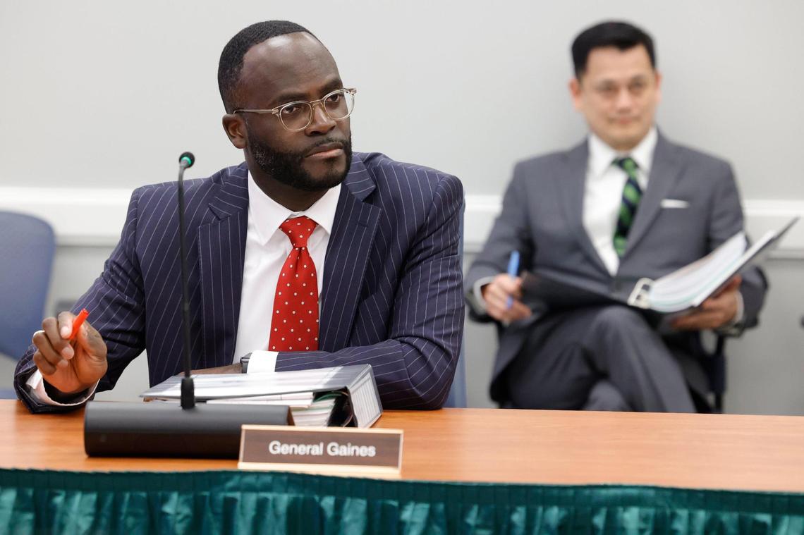Comptroller General Brian Gaines listens to questions during a meeting of the State Fiscal Accountability Authority on Tuesday, March 26, 2024.