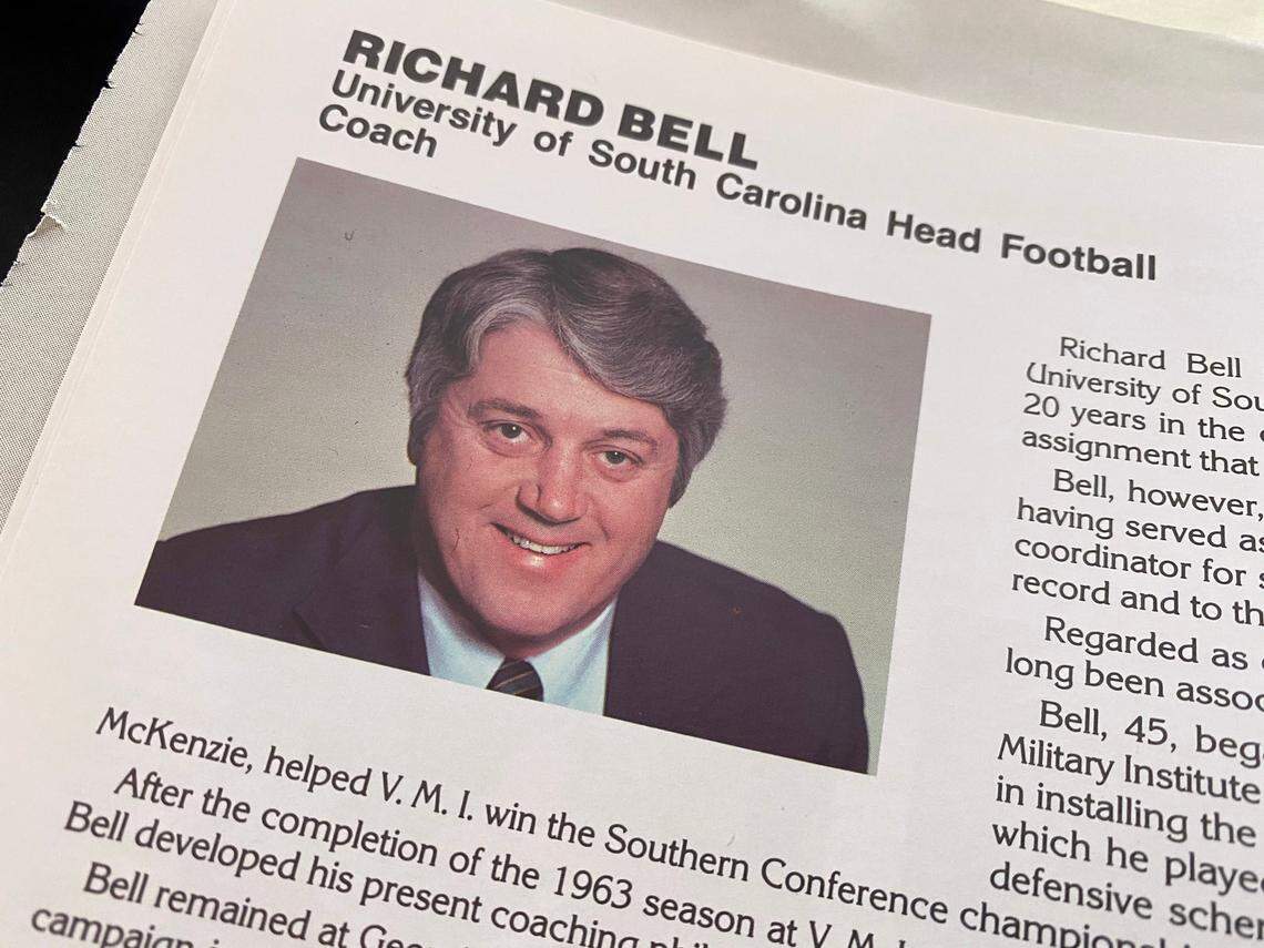 Richard Bell was South Carolina’s head football coach for one season only in 1982
