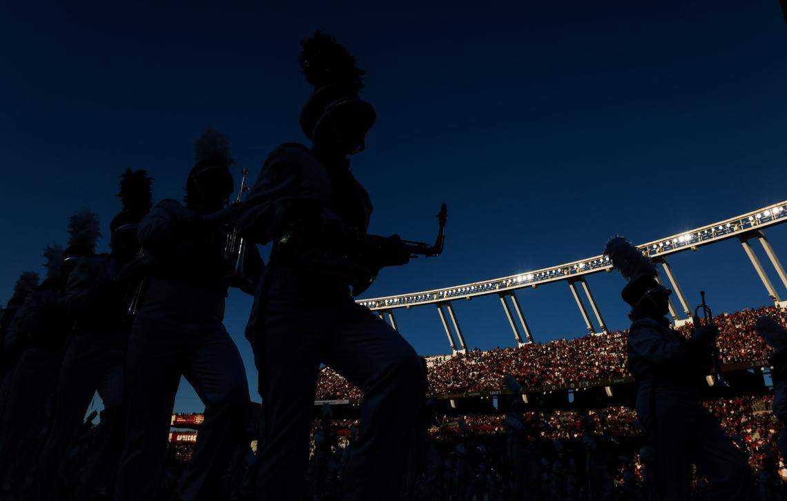 South Carolina’s band performs before the Gamecocks’ game against Missouri at Williams-Brice Stadium in Columbia on Saturday, November 16, 2024.