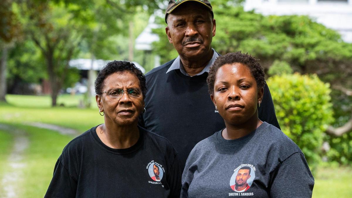 Shelton Sanders family Peggy, William and Wilveria Sanders at the family’s home in Rembert, South Carolina on Friday, July 9, 2021. Shelton went missing 20 years ago and the family hopes their campaign will help them find some closure.