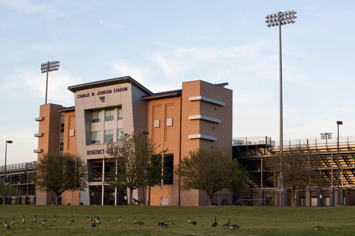Benedict College’s Charlie W. Johnson Stadium off Two Notch Road on Tuesday, April 12, 2022.