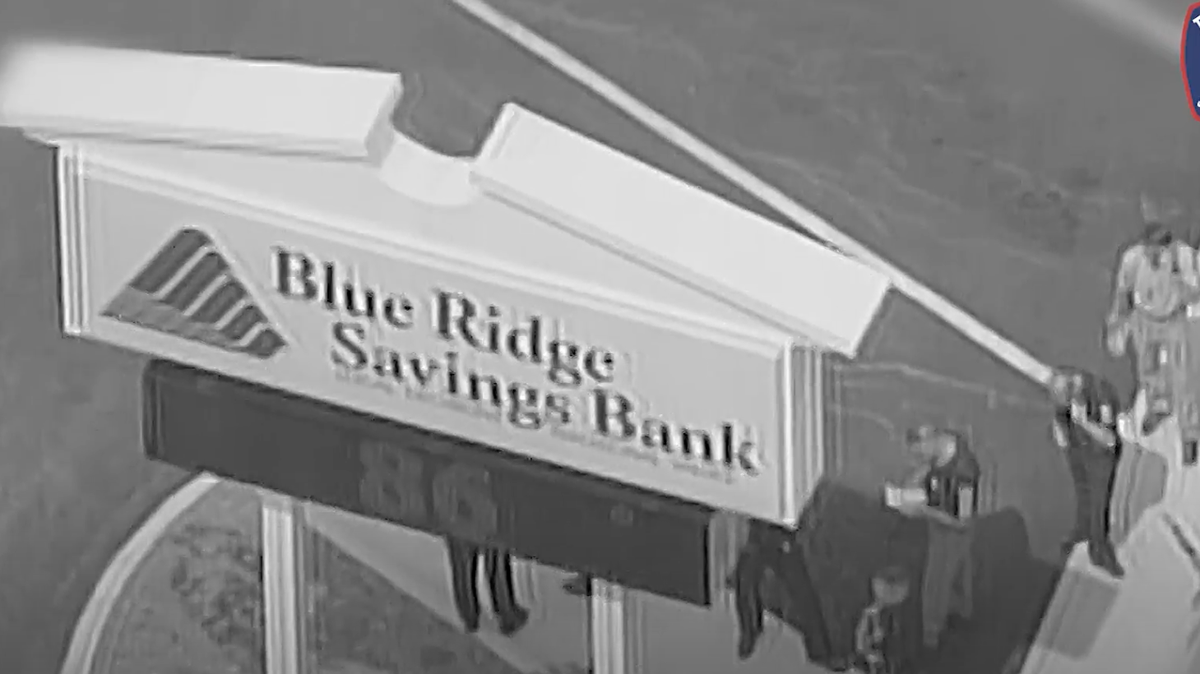 Blue Ridge Savings Bank is shown on the day three people were murdered inside on May 16, 2003.