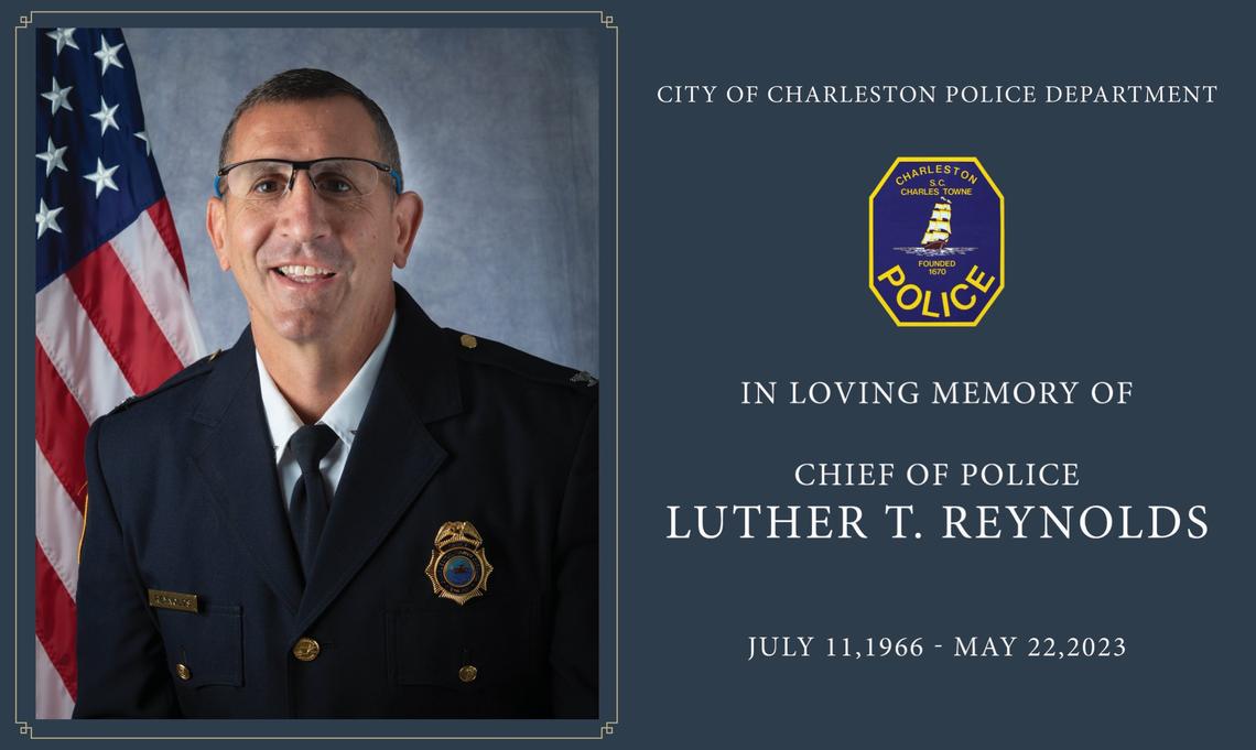 Charleston Police Chief Luther Reynolds died Monday.