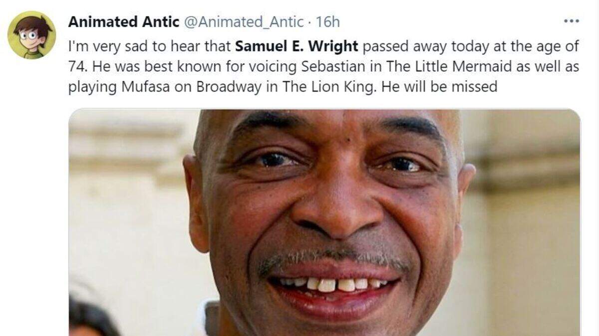 The death of Camden native Samuel E. Wright is being mourned.