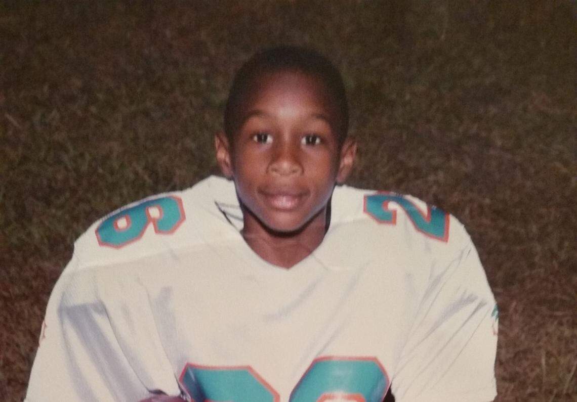 Israel Mukuamu as a youth league football player in Charlotte, North Carolina