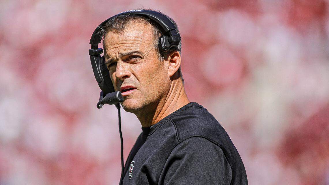 South Carolina coach Shane Beamer during Saturday’s game against Alabama at Bryant-Denny Stadium in Tuscaloosa.