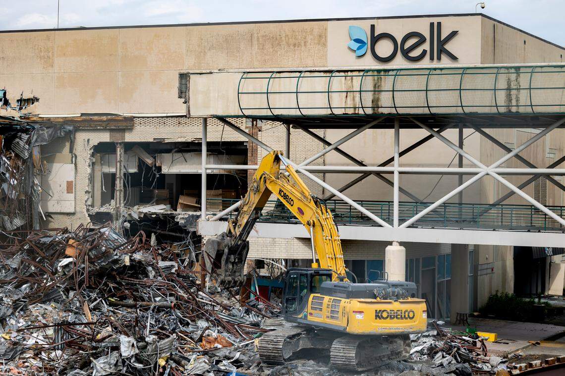 Demolition continues at Richland Mall in Forest Acres on Monday, June 10, 2024.