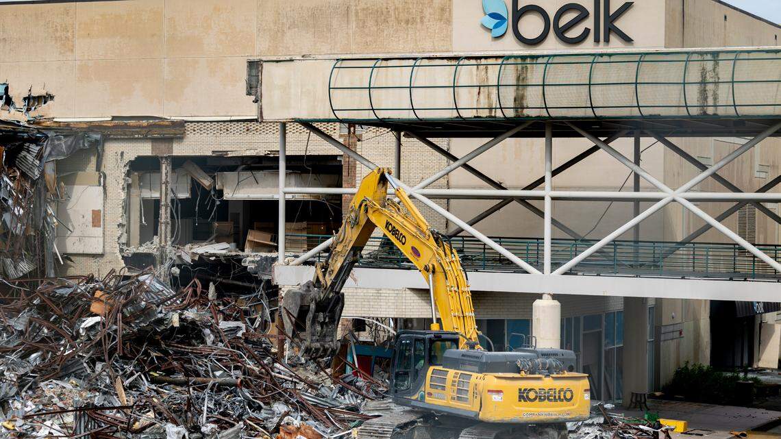 Demolition continues at Richland Mall in Forest Acres on Monday, June 10, 2024.