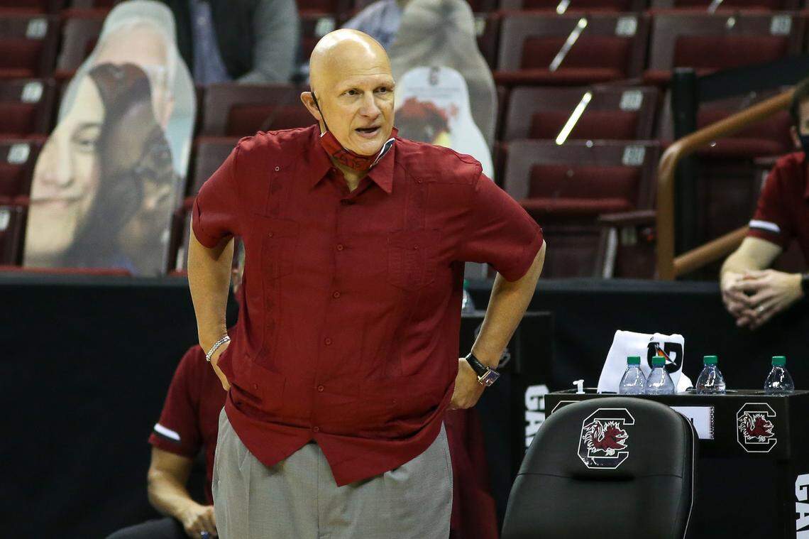 South Carolina basketball coach Frank Martin during the Gamecocks’ January game against Florida A&M.