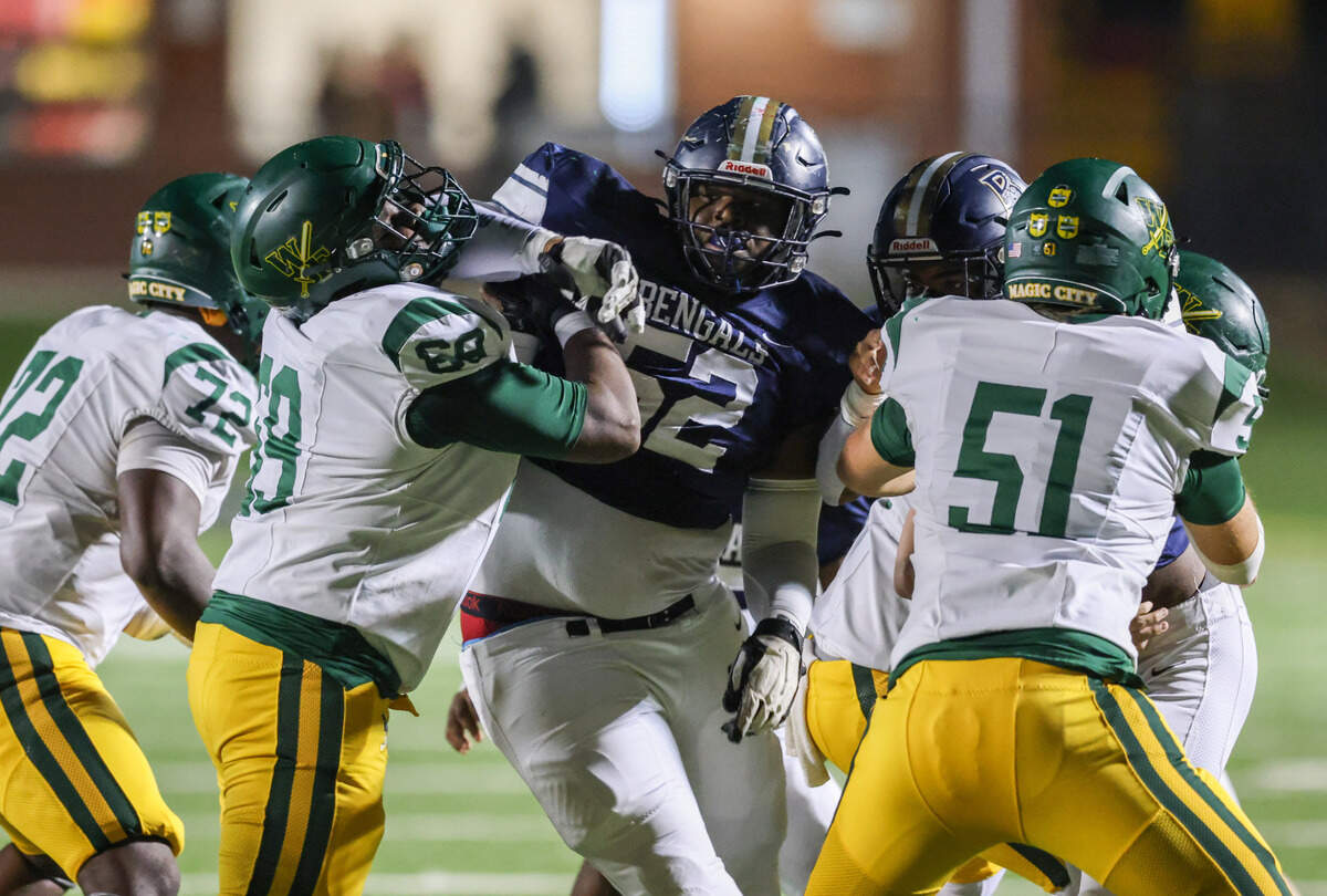 Sterling Sanders (52) of Blythewood breaks through the line during Blythewood’s game against West Florence at Blythewood on Friday, October 11, 2024.