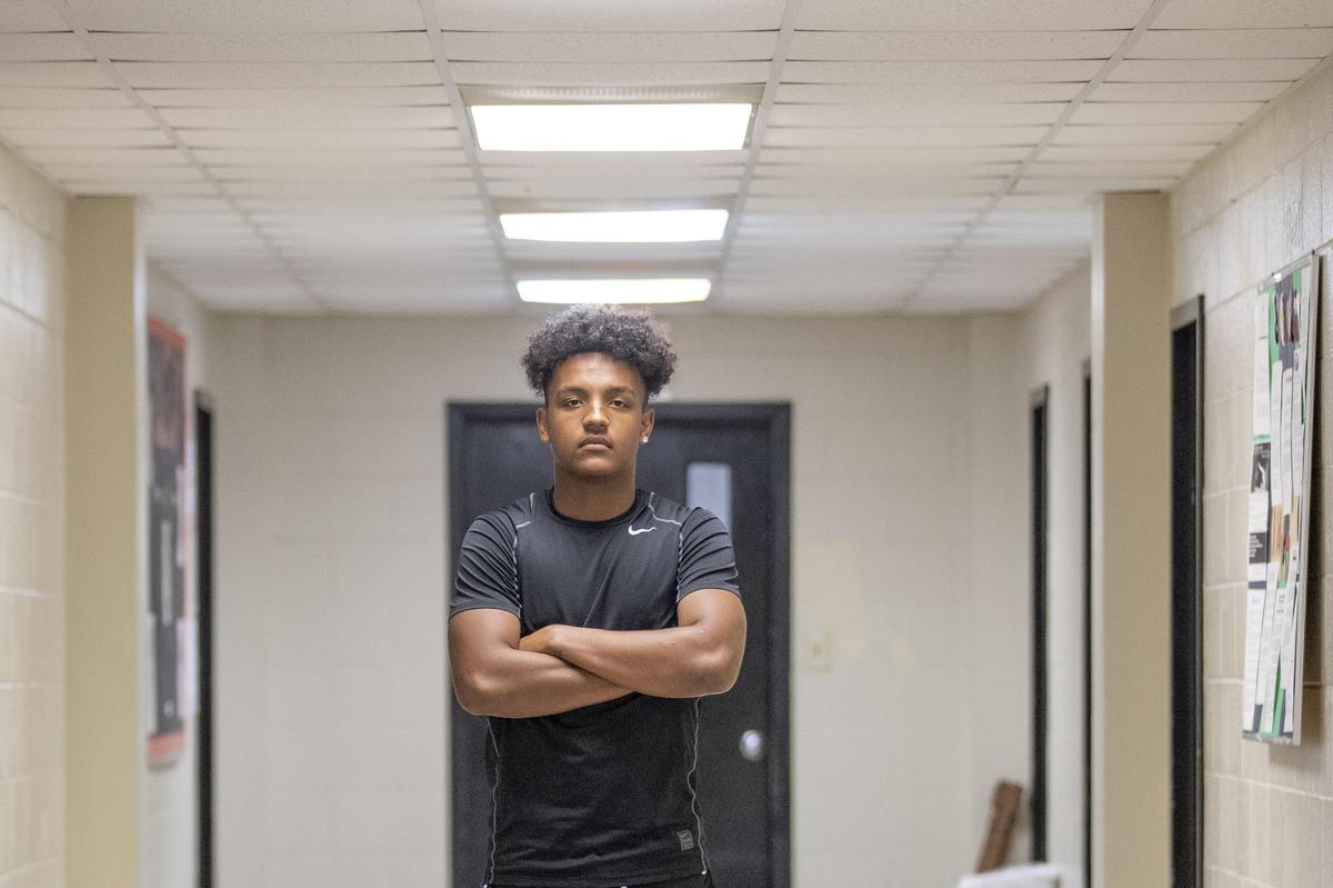 Jay Holman, a California native, is a defensive back for Allen University’s football team. Allen University is reviving the football program after 13 years. The team is comprised of all freshmen.